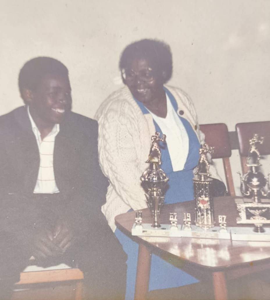 Everall and Mom 1987 awards the start of his collection
